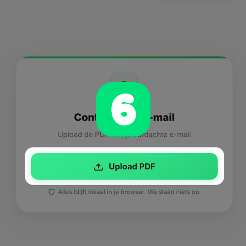 Stap 6: Upload de PDF in de E-mailchecker